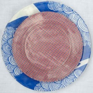 4th of July patriotic red blue and white plates.