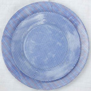 4th of July patriotic red blue and white plates.