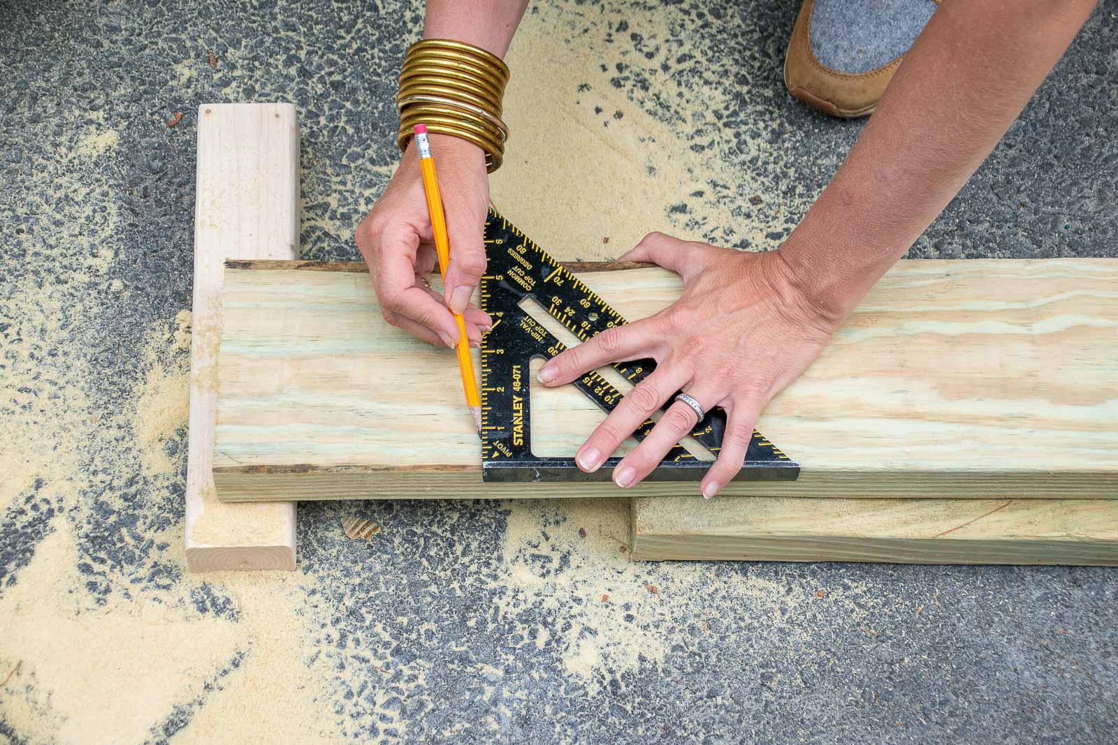 cutting lumber