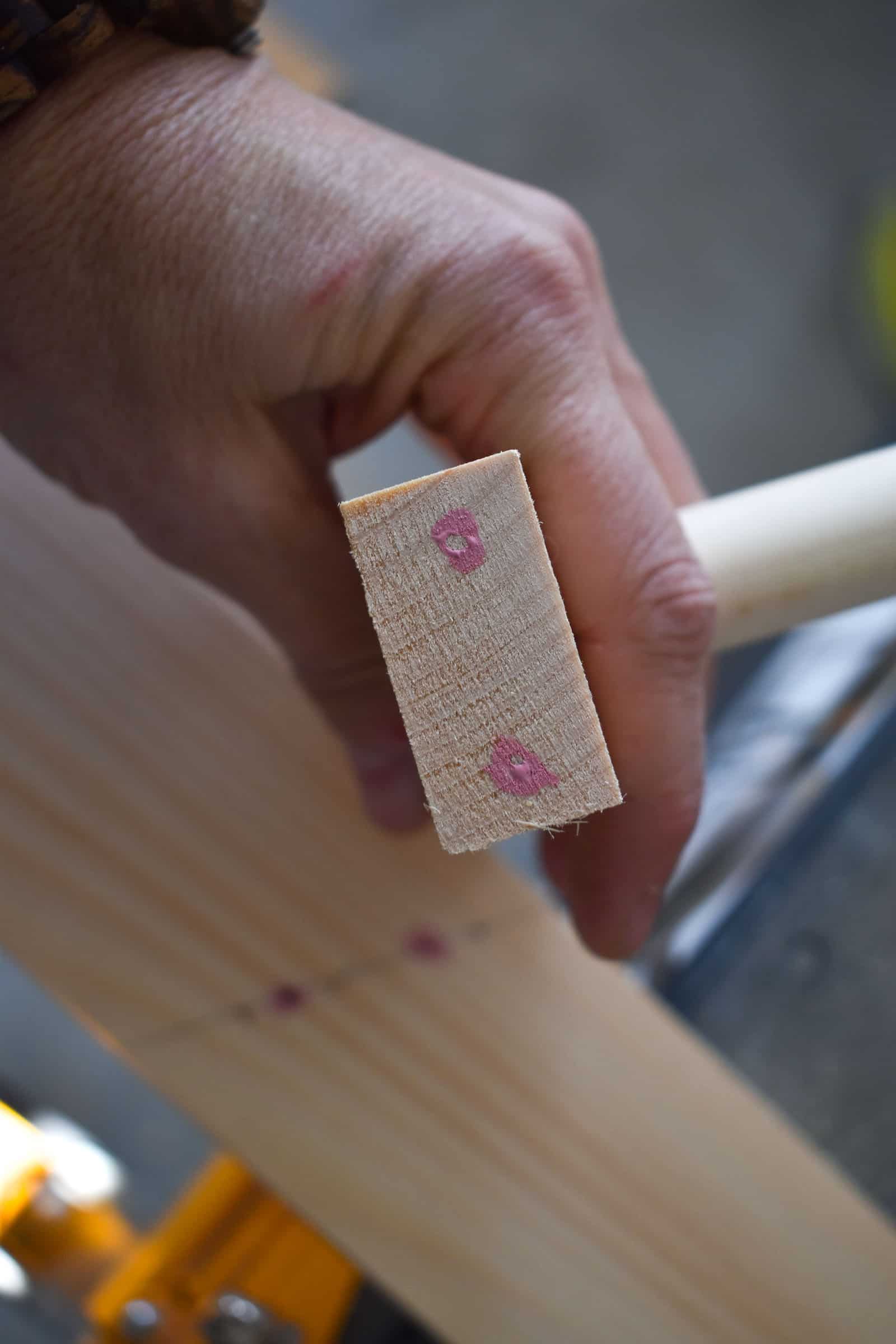 paint marking where to predrill