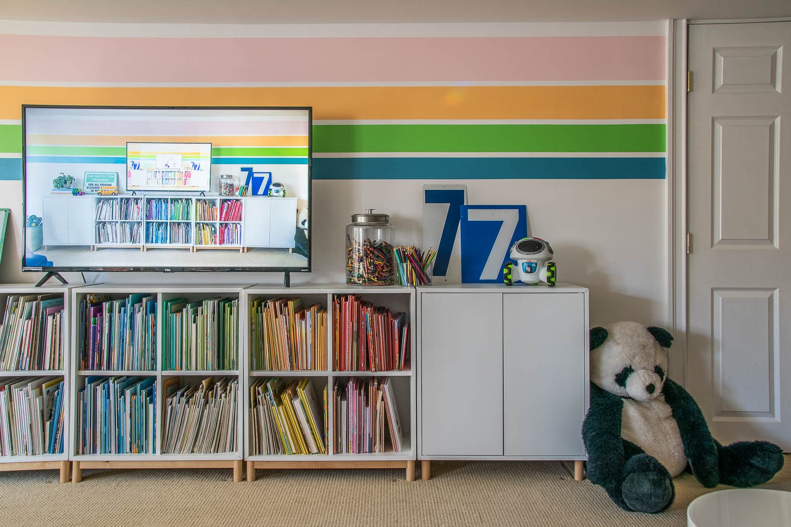 colorful painted stripes
