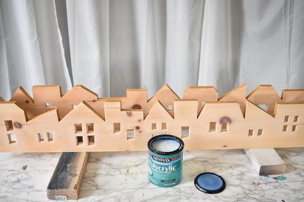 finishing touches on skyline centerpiece