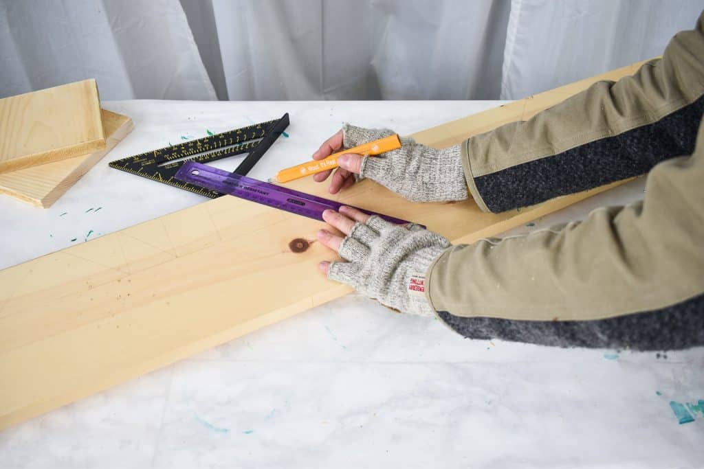 use a straight edge to draw the skyline